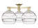 Arcadia Three Light Semi-Flush Mount in Antique Brass (405|7163FABG55610CL)