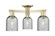 Arcadia Three Light Semi-Flush Mount in Antique Brass (405|7163FABG257)