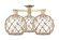 Arcadia Three Light Semi-Flush Mount in Antique Brass (405|7163FABG12210RB)