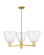 Arcadia Three Light Pendant in Satin Gold (405|7163CRSGGBD94)