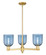 Arcadia Three Light Pendant in Satin Gold (405|7163CRSGG5586BL)