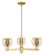 Arcadia Three Light Pendant in Satin Gold (405|7163CRSGG1286)