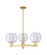 Arcadia Three Light Pendant in Satin Gold (405|7163CRSGG1248)