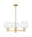 Arcadia Three Light Pendant in Satin Gold (405|7163CRSGG12158)