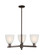 Arcadia Three Light Pendant in Oil Rubbed Bronze (405|7163CROBG381)