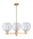 Arcadia Three Light Pendant in Champagne Bronze (405|7163CRCBG1248)