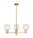 Arcadia Three Light Pendant in Champagne Bronze (405|7163CRCBG12166WM)