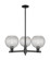 Arcadia Three Light Pendant in Matte Black (405|7163CRBKG122C8CL)