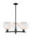 Arcadia Three Light Pendant in Matte Black (405|7163CRBKG12168WM)