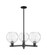 Arcadia Three Light Pendant in Matte Black (405|7163CRBKG12158)