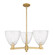 Arcadia Three Light Pendant in Brushed Brass (405|7163CRBBGBD94)