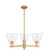 Arcadia Three Light Pendant in Brushed Brass (405|7163CRBBGBD752)