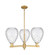 Arcadia Three Light Pendant in Brushed Brass (405|7163CRBBG372)