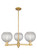 Arcadia Three Light Pendant in Brushed Brass (405|7163CRBBG122C8CL)