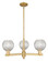 Arcadia Three Light Pendant in Brushed Brass (405|7163CRBBG122C6CL)