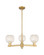 Arcadia Three Light Pendant in Brushed Brass (405|7163CRBBG12166WM)