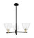 Arcadia Three Light Pendant in Black Antique Brass (405|7163CRBABGBD752)