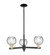 Arcadia Three Light Pendant in Black Antique Brass (405|7163CRBABG12156)