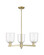 Arcadia Three Light Pendant in Antique Brass (405|7163CRABG5586CL)