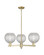 Arcadia Three Light Pendant in Antique Brass (405|7163CRABG122C8CL)