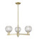 Arcadia Three Light Pendant in Antique Brass (405|7163CRABG122C6CL)