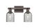 Arcadia Two Light Bath Vanity in Oil Rubbed Bronze (405|7162WOBG257)