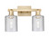Arcadia Two Light Bath Vanity in Champagne Bronze (405|7162WCBG112)