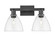 Arcadia Two Light Bath Vanity in Matte Black (405|7162WBKGBD752)