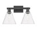 Arcadia Two Light Bath Vanity in Matte Black (405|7162WBKGBC82)