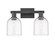 Arcadia Two Light Bath Vanity in Matte Black (405|7162WBKG5586CL)