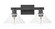 Arcadia Two Light Bath Vanity in Matte Black (405|7162WBKG132)