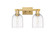 Arcadia Two Light Bath Vanity in Brushed Brass (405|7162WBBG5586CL)
