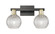 Arcadia Two Light Bath Vanity in Black Antique Brass (405|7162WBABG122C6CL)