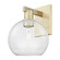 Arcadia One Light Wall Sconce in Antique Brass (405|7161WABG1228)