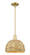 Arcadia One Light Mini Pendant in Satin Gold (405|7161SSGRBD12NAT)