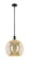 Arcadia One Light Mini Pendant in Matte Black (405|7161SBKG12812)