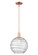 Arcadia One Light Mini Pendant in Antique Copper (405|7161SACG121312CL)