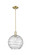 Arcadia One Light Mini Pendant in Antique Brass (405|7161SABG121312CL)
