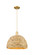 Arcadia One Light Mini Pendant in Satin Gold (405|7161PSGRBD16NAT)
