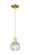 Arcadia One Light Mini Pendant in Satin Gold (405|7161PSGG122C6CL)