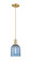Arcadia One Light Mini Pendant in Champagne Bronze (405|7161PCBG5586BL)