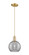 Arcadia One Light Mini Pendant in Champagne Bronze (405|7161PCBG12138CL)