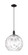 Arcadia One Light Mini Pendant in Matte Black (405|7161PBKG121514)