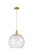 Arcadia One Light Mini Pendant in Brushed Brass (405|7161PBBG121314CL)
