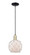 Arcadia One Light Mini Pendant in Black Antique Brass (405|7161PBABG1218RW)