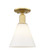 Arcadia One Light Semi-Flush Mount in Satin Gold (405|7161CSGGBC81)