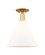 Arcadia One Light Semi-Flush Mount in Satin Gold (405|7161CSGGBC121)