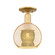 Arcadia One Light Semi-Flush Mount in Satin Gold (405|7161CSGG1288)
