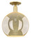 Arcadia One Light Semi-Flush Mount in Satin Gold (405|7161CSGG12812)