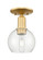 Arcadia One Light Semi-Flush Mount in Satin Gold (405|7161CSGG1226)